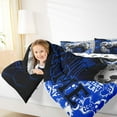 thumbnail image 4 of Feelyou Modern Game Gamer Full Size Comforter Sets, Honeycomb Gamepad Blue Bedding Comforter Set, Teens Kids Boys Girls Reversible Bedding Sets, Ultra Soft Bedroom Decor, 3pcs, 4 of 8