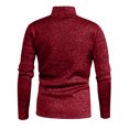thumbnail image 4 of IROINNID Plain Long Sleeve Shirts for Men Leisure Solid Color Stand-up Collar Pullover Blouse Tops ,Burgundy, 4 of 4