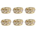 thumbnail image 1 of Design Imports CAMZ38991 Gold Jewels Napkin Ring Set - Set of 6, 1 of 3