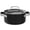 Black, variant on Bakken 3 Quart Ceramic Coated Stock Pot with Glass Lid, Nonstick, Oven Safe to 500°F, Stainless Steel Handles, All Stove Compatible, Cream
