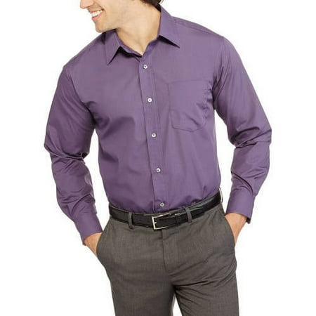 Big Men's Long Sleeve Poplin Dress Shirt
