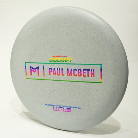Discraft Prototype Paul McBeth Rubber Blend Kratos Disc Golf Putter & Approach Disc Pick Your Disc 173g Gray w/ Rainbow Stamp