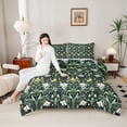 thumbnail image 4 of Homewish Chic Flowers 2pcs Bedding Comforter Set For Kids Teens Adults,Exotic Style Twin Comforter Sets,Retro Vintage Breathable Bedding Set,Ultra Soft Home Decor,Reversible, 4 of 8