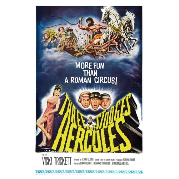 Three Stooges Meet Hercules Movie Poster 24In x 36In Art Poster 24x36 Square Adults AB Posters