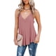 thumbnail image 3 of Camisola con cuello en V fluido para mujer, camisetas sin mangas informales de verano, camisetas sueltas sin mangas Fokelyi WMZL-1647-5, 3 of 6