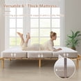 thumbnail image 6 of GOODONE 6'' Tri-Fold Mattress,Corduroy Fold Sofa Bed Memory Foam with Washable Cover,Floor Mattress for Travel,Camping,Guest,Twin,Beige,36''×75''×6'', 6 of 7