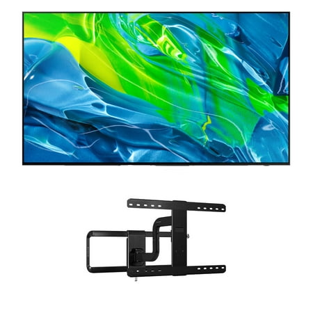 SAMSUNG 55-Inch Class OLED 4K S95B Series - Quantum HDR OLED Self-Illuminating LED Smart TV with Sanus VLF525-B1 Full-Motion Premium Mount for 50"-82" Flat Screen TV's (2022)