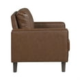 thumbnail image 5 of Lexicon Malcolm Faux leather Chair in Chocolate, 5 of 12