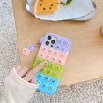 thumbnail image 4 of Push Bubble Relieve Stress Case para iPhone Xr Silicone Soft Pop Fidget Toys Rainbow Cover oso de fresa Electrónica, 4 of 4