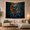 Ornamental Fish, variant on Ocean Waves Ornamental with Fish Flowing Fins Elaborate, Mystical Fantasy for Space Lovers, Galaxy Room Decor, Housewarming Gift, Tapestry Wall Hanging for Bedroom and Dorm