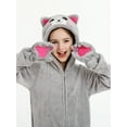 thumbnail image 5 of Hotiary 3-10T Kids Halloween Hooded Jumpsuits Cat Costume Girls Boys Animal Cosplay Party Zipper Romper with Gloves, 5 of 8
