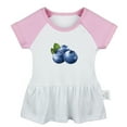 thumbnail image 1 of Fruit Blueberries Pattern Dresses For Baby, Newborn Babies Skirts, Infant Princess Dress, 0-24M Kids Graphic Clothes (Pink Raglan Dresses, 18-24 Months), 1 of 4