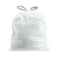 thumbnail image 5 of Plasticplace Custom Fit Trash Bags, Compatible with simplehuman Code V (100 Count) White Drawstring Garbage Liners 4.2-4.8 Gallon/ 16-18 Liter, 14.5" x 27.5", 5 of 7
