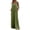 Army Green, variant on Bib Jumpsuit for Womens, with Pockets Wide Leg Sleeveless Button Strap Loose Fashion Long Romper Yellow L