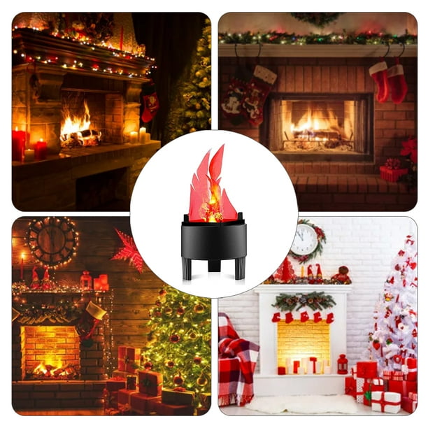 3D Flame Lamp 3D Fake Fire Lamp Realistic Flame Stage Effect Light LED Campfire Lamp for Christmas New Year Club Decor Walmart.com