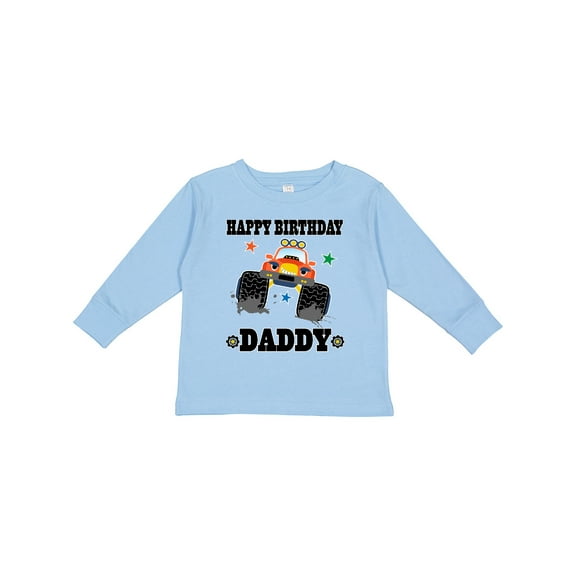 Inktastic Happy Birthday Daddy Monster Truck Boys Long Sleeve Toddler T-Shirt