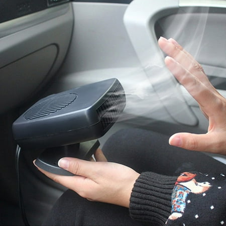 Portable Car Heater Fan 12V / 24V 150-200W 360° Rotary Heating Cooling Fan Foldable Handle Detachable Base Cigarette Lighter Socket For Windscreen Demister (Best Car Heater Cigarette Lighter)