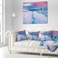 thumbnail image 2 of Designart Beautiful Sunrise over Winter Mountains - Landscape Printed Throw Pillow - 18x18, 2 of 4