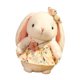 thumbnail image 2 of Conejito de peluche de juguete, tela de felpa suave y cómoda, relleno completo de algodón PP, muñeco de conejito blanco con falda floral, 2 of 8