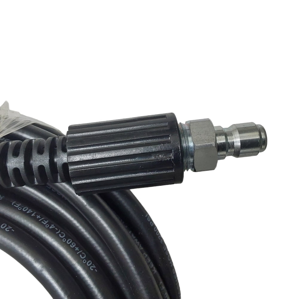 Proven Part 3/8" Female-M22 Brass, Quick Connect Coupler Plug 3/8" Steel Plug X M22 Male Threads and 25' 1/4" M22 x M22 3200 PSI Hose