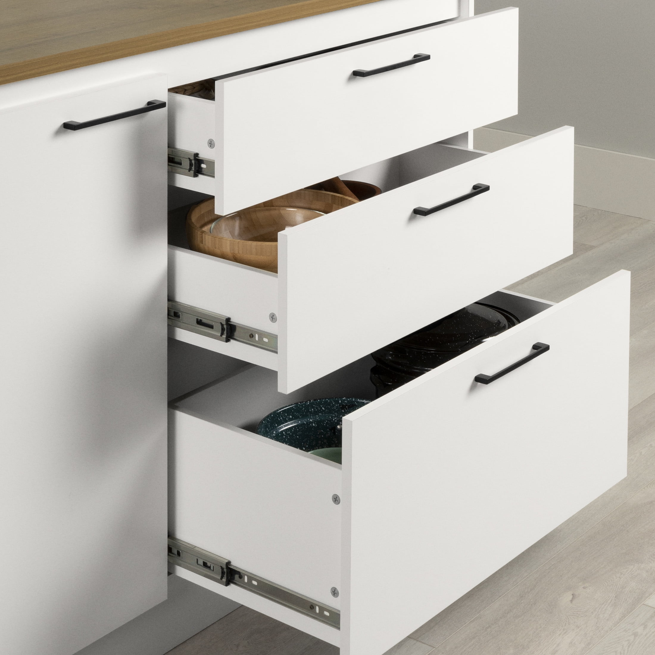 South Shore Myro, Contemporary Kitchen Island,  White
