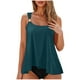 thumbnail image 2 of Traje de baño de bikini de verano para mujer, de color liso, con cojín en el pecho y sin soporte de acero, sin espalda, con tirantes, de nailon., 2 of 7