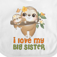 thumbnail image 4 of Inktastic Sloth I Love My Big Sister Boys or Girls Baby Bib, 4 of 4