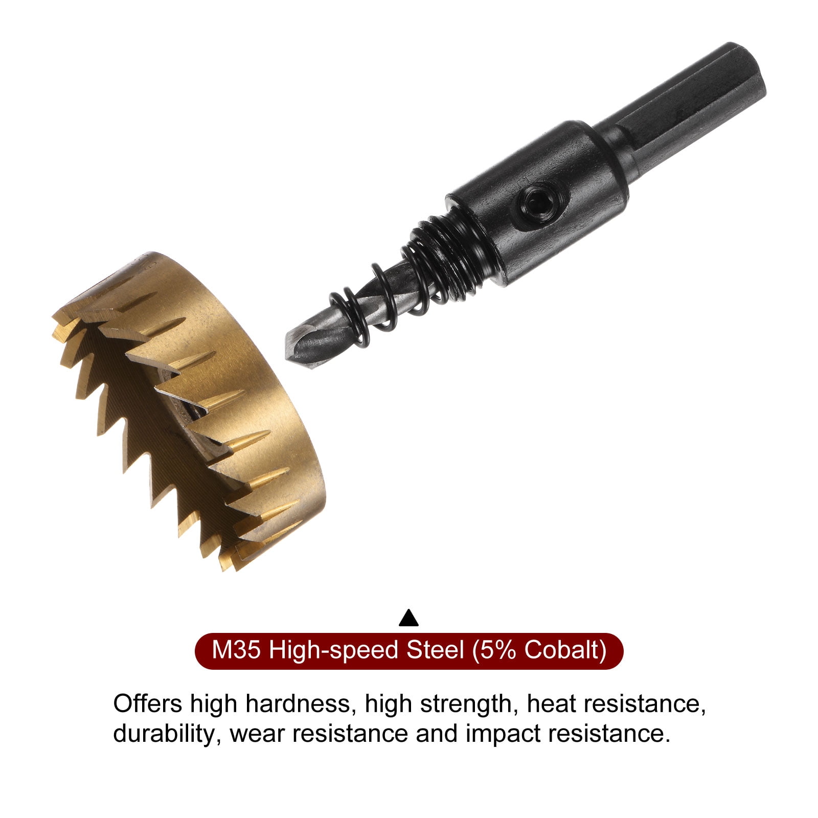 Uxcell 40mm M35 HSS (High Speed Steel) Hole Saw Drill Bit Cutter for Stainless Steel Alloy Metal 2 Pack