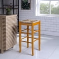 thumbnail image 2 of Boraam Square Rush 29" Stationary Bar Stool in Oak, 2 of 8