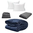 thumbnail image 1 of Edredón King Size Homy Azul + Sábanas Royal + Protector Lux + Almohadas Royal Twin, 1 of 8