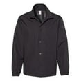 thumbnail image 1 of Independent Trading B20876514 Water-Resistant Windbreaker Coachs Jacket, Black & Black - Medium, 1 of 1