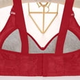 thumbnail image 4 of Wireless Bras for Women, Audhol Bra for Women Front Buckle Underwear Full Coverage Padded Wireless Plus Size Thin Stretchable Tank Top Bra Bras for Women Red 3XL, 4 of 5