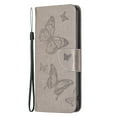 thumbnail image 4 of Compatible for iPhone 14 Pro Wallet Case 2022, Allytech Embossed Butterfly PU Leather Anti-Scratch Kickstand Case with Hand Strap for iPhone 14 Pro 6.1" 5G, Gray, 4 of 5