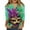 Green #28, variant on Dresfit Mardi Gras Shirts Womens 3/4 Sleeve Graphic Party Blouse 2026 Plus Size V Neck Parade T-Shirt Slim Fit Holiday Tunic Top Dark Purple XL