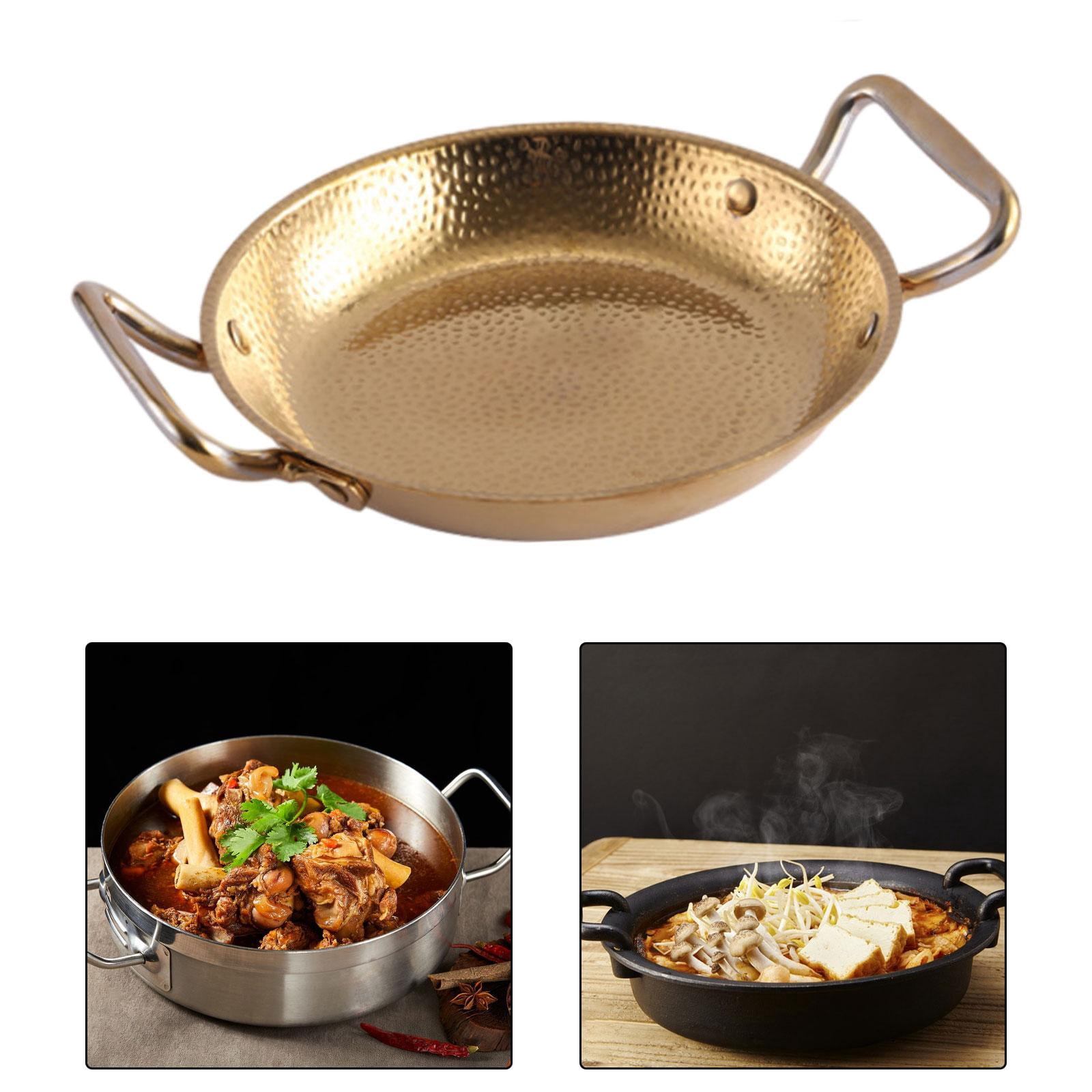 Pan Dry Pot Fast Heating Kitchen Cookware Kimchi Soup Pot Instant Noodle Pot Gold