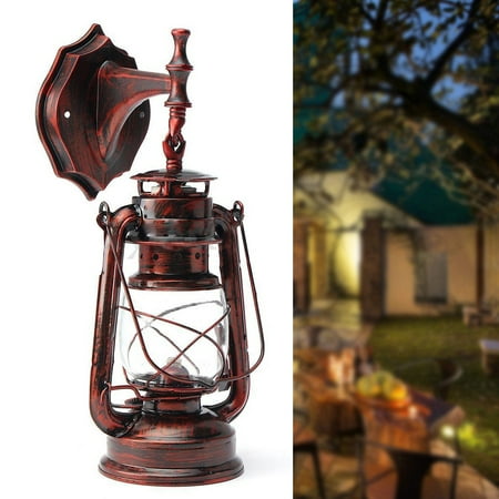 

Rustic Wall Sconces Lantern Wall Sconce Retro Mounted Wall Lighting for Loft Bedroom Restaurant Farmhouse Red Bronze