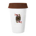 thumbnail image 1 of Heart Q Playing Cards Pattern Mug Coffee Drinking Glass Pottery Cerac Cup Lid, 1 of 3