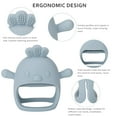 thumbnail image 6 of Silicone Baby Teether Toy for Infants 3+ Months, BPA Free Anti-Drop Silicone Mitten Teething Toy for Soothing Sore Gums, Baby Chew Toys for Sucking Needs, 6 of 9