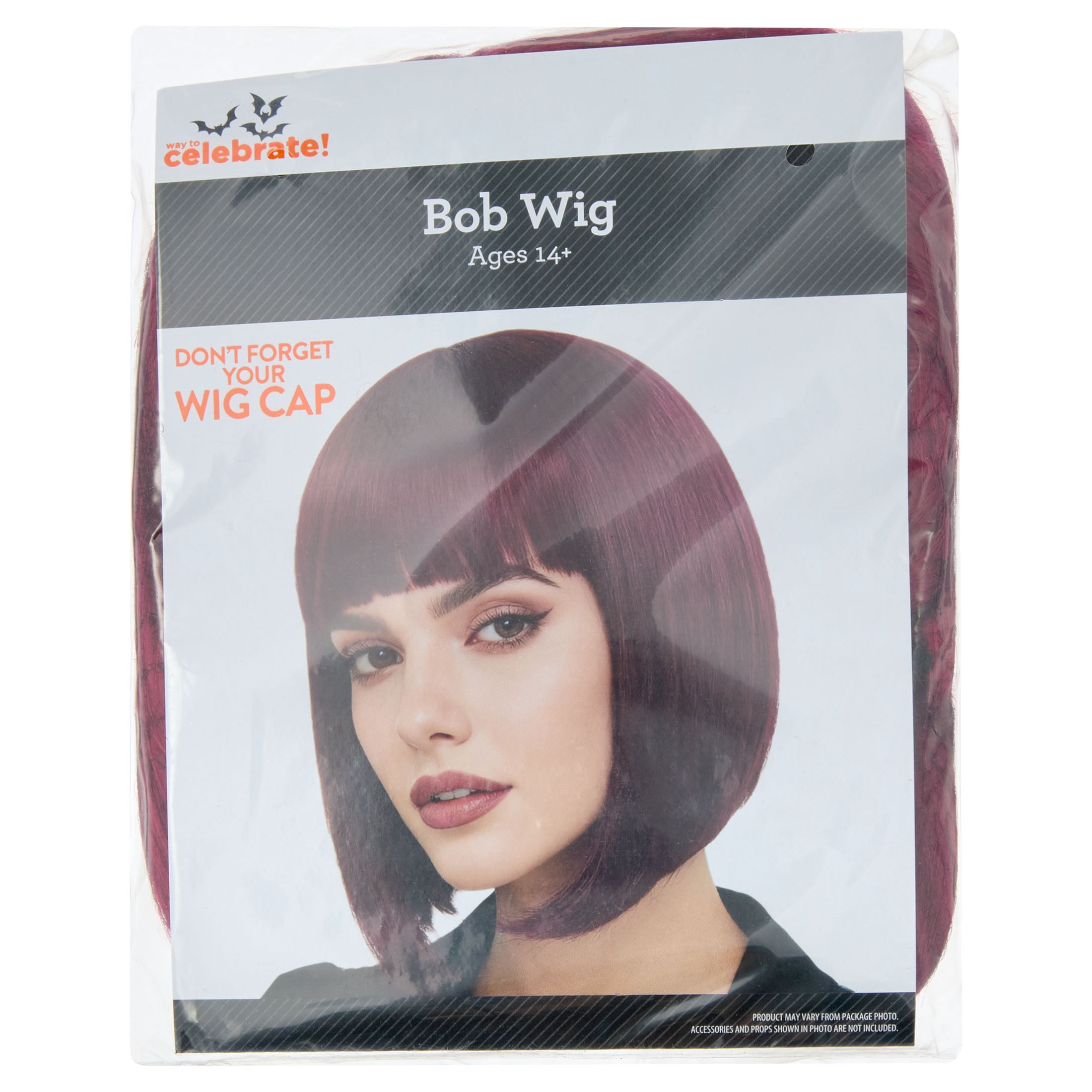 Bob Wig Costume Accessory for Adults, Auburn, Halloween by Way To Celebrate