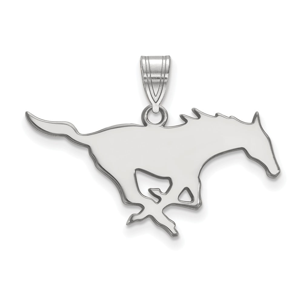 20mm x 30mm 925 Sterling Silver Yellow Gold-Plated Official Southern Methodist University Large Pendant Charm 