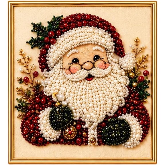 Christmas Decorations Pearl Art DIY Kits, Cute 3D Diamond Painting Crafts, DIY Fall Home Decor Wall Art, Beginner Seasonal Party Christmas Birthday Gifts
