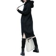 thumbnail image 2 of Women's Thickening Long Fleece Sweatshirt String Hoodie Dress Pullover Plus Size, 2 of 4