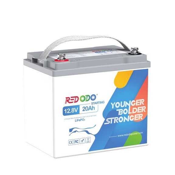 Redodo 12V 20Ah LiFePO4 Lithium Battery, 800 CCA Group U1 Lithium Marine Cranking Battery, 3X Starting Cycles Lithium Battery for Outboard Motor, Lawn Mower, ATV, UTV