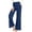 Blue, variant on Women's Pants High Waisted Wide Leg Front Seams Solid Trousers