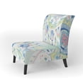 thumbnail image 2 of Designart "Watercolor Mandalas IV" Upholstered Floral Accent Chair - Arm Chair, 2 of 5