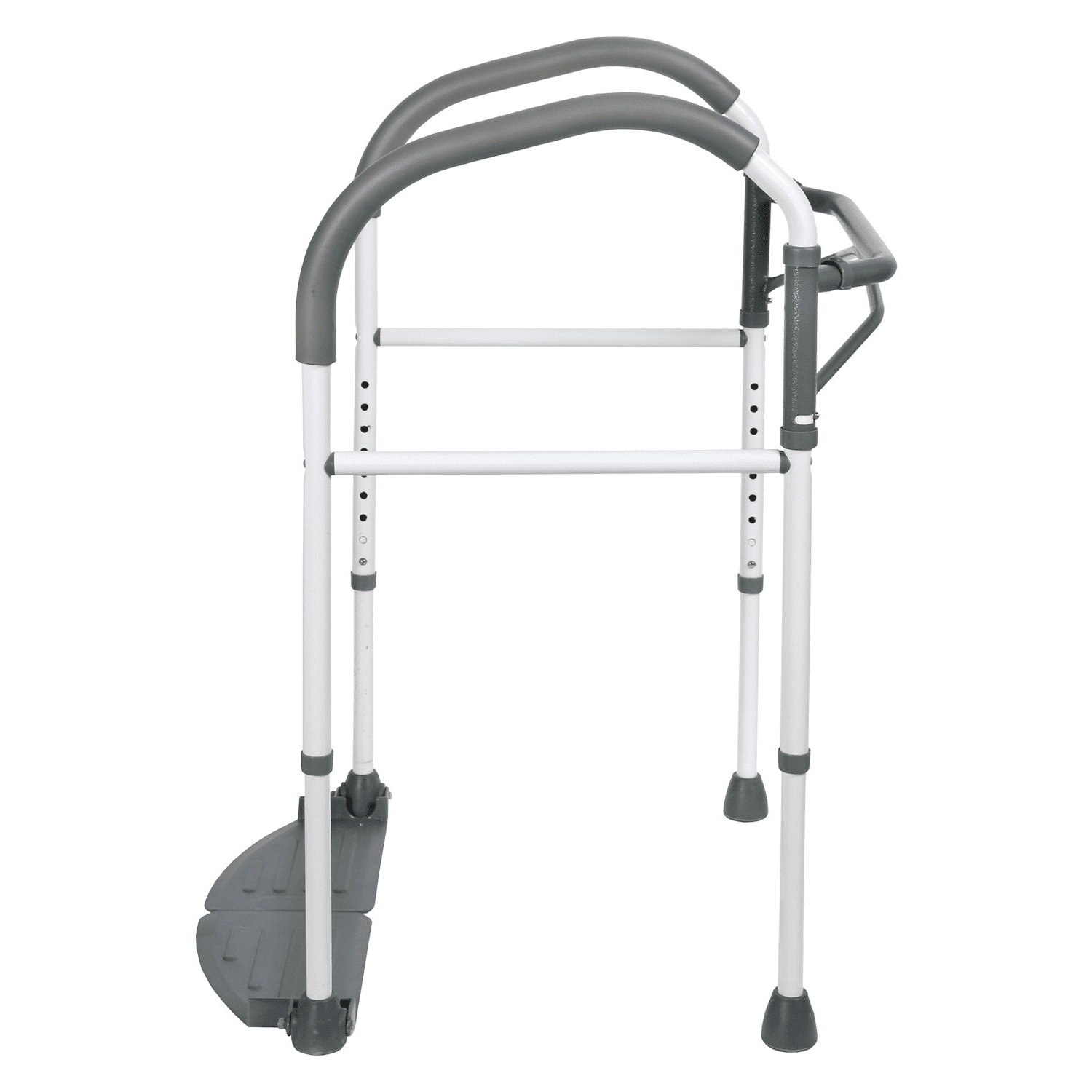 Healthline Adjustable Toilet Safety Frame with Foot Plate, Foldable Aluminum Bathroom Safety Rails for Seniors, Elderly and Handicap Support