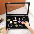 thumbnail image 4 of Badge Storage Box Transparent Dustproof Brooch Box Medal Display Stand, Jewelry Medal Collection Display Frame, L, 4 of 8