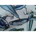 thumbnail image 5 of oneOone Cotton Cambric Medium Blue Fabric Fish Sewing Craft Projects Fabric Prints By Yard 42 Inch Wide, 5 of 6