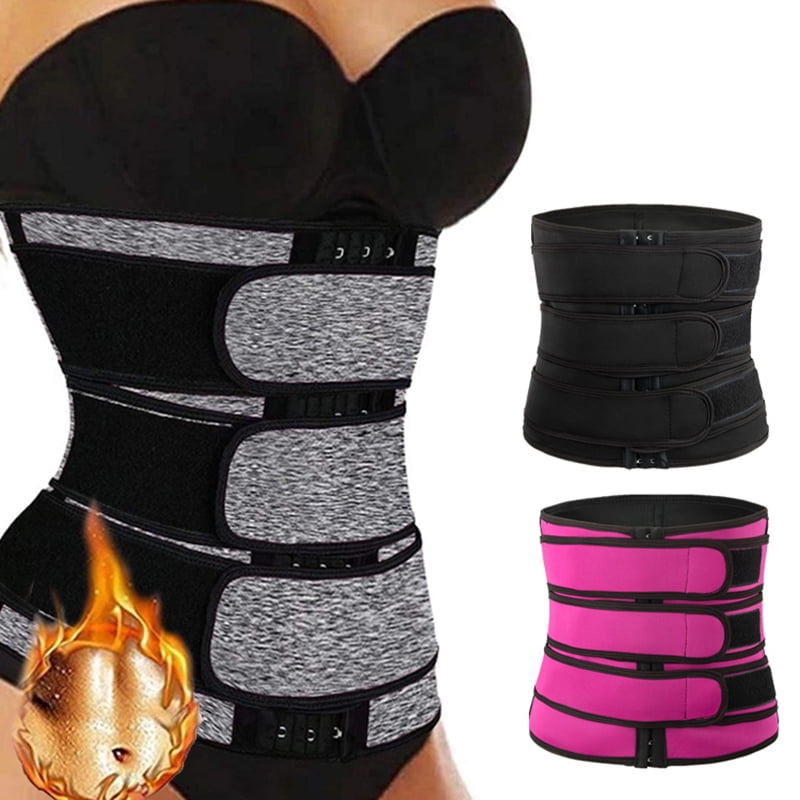 Details about   US Neoprene Body Shaper Sweat Belt Men Women Zipper Training Waist Tummy Corset 
