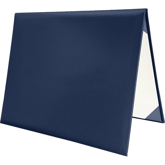 Diploma Cover 8.5''x 11'' Diploma Holder Graduation Certificate Holders Certificate Covers Smooth Leather(Navy)